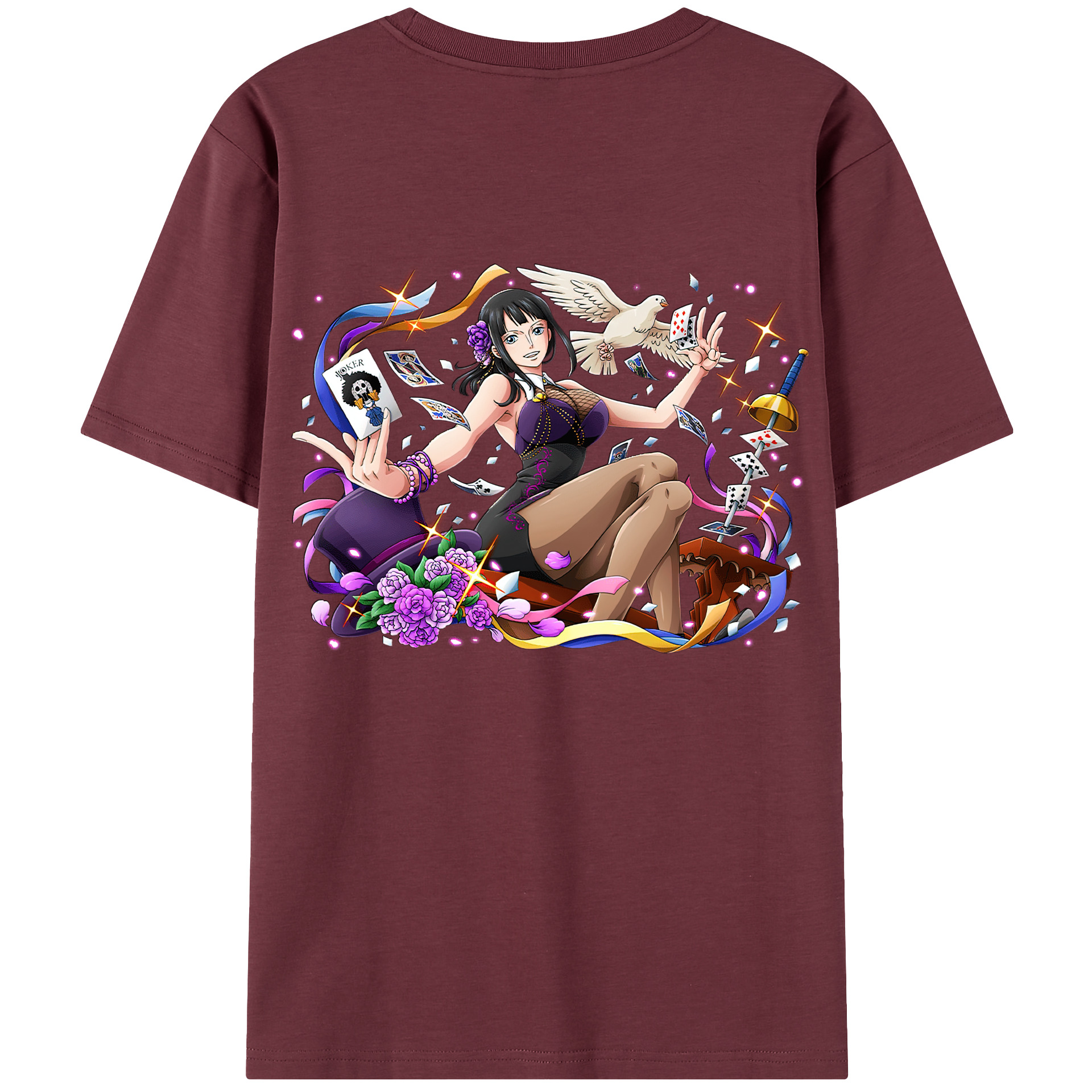ワンピース ニコ・ロビン ONE PIECE Nico Robin 綿100％半袖Tシャツ（背面プリント）